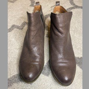 Lucky Brand Brown Leather Ankle Booties